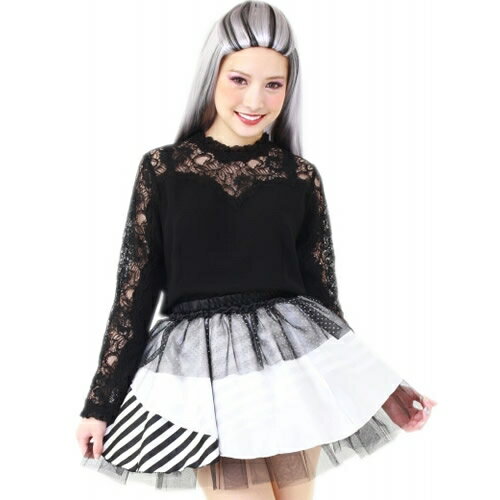 【在庫限り】[ハロウィン コスプレ] 【モンスターハイ】 チュチュ （ブラック/ホワイト）[ハロウィン コスプレ 衣装 コスチューム なりきり モンスターハイ衣装] 【_849964】_HB