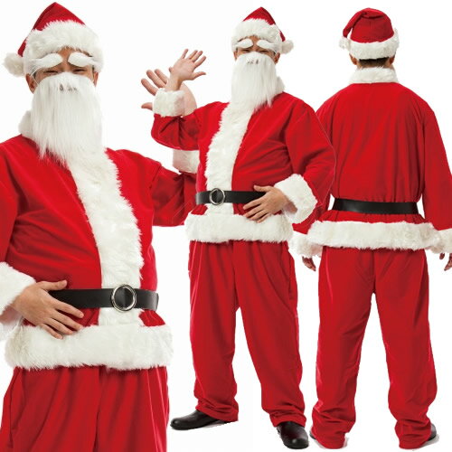 [サンタ コスプレ メンズ] R サンタクロースDX メンズ [サンタクロース 衣装 男性用 コスプレ サンタ コスチューム クリスマス 衣装]【_832055（015602）】のサムネイル