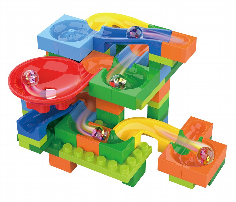 ころころビー玉コースター（108cs）　[ビー玉 ころがし 知育玩具 能力開花 幼児 男の子 女の子 プレゼント クリスマス お誕生日 学べる 遊べる 組み立て イベント]【B-3430_000859】 2