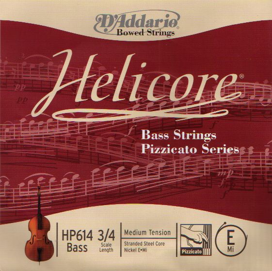 D'Addario HP613 Helicore Bass Strings Pizzicato Series 3A コントラバス弦【ネコポス】