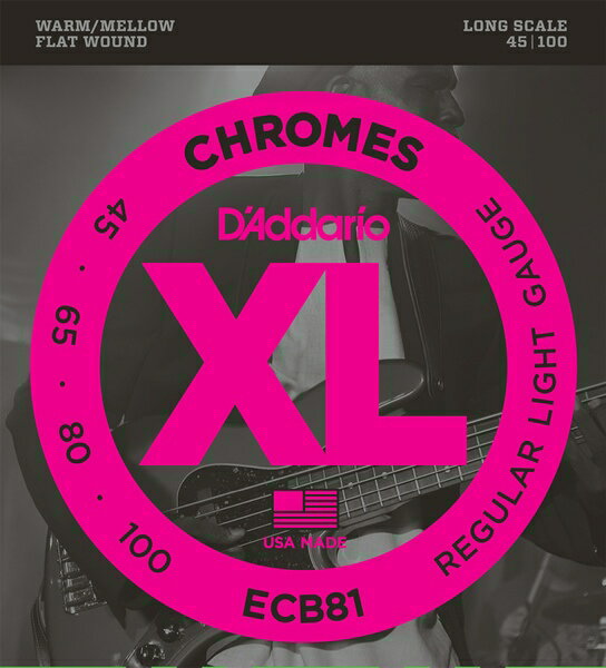 D'Addario ECB81 Chromes - Flat Wound 《ベース弦》 ダダリオ