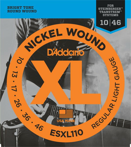 D'Addario ESXL110 Nickel Wound, Regular Light, Double BallEnd, 10-46 《エレキギター弦》 ダダリオ 【ネコポス】