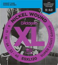 D'Addario ESXL120 Nickel Wound, Super Light, Double BallEnd, 09-42 sGLM^[t __I ylR|Xz