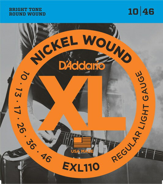 D'Addario EXL110 Nickel Wound, Regular Light, 10-46 《エレキギター弦》 ダダリオ 【ネコポス】