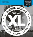 D'Addario EXL148 Nickel Wound, Extra-Heavy, 12-60 sGLM^[t __I ylR|Xz