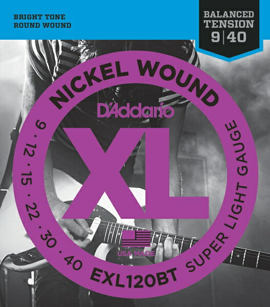 【10セット】D 039 Addario EXL120BT XL Balanced Tension (09-40)《エレキギター弦》