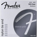 Specification General Model Name:Nylon Acoustic Strings, 100 Clear/Silver, Tie End, Gauges .028-.043, (6) Model Number:0730100400 Series:Strings