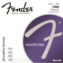 Fender 7060 Acoustic Bass Strings, Phosphor Bronze, .45-.100 Gauges, sx[XtylR|Xz