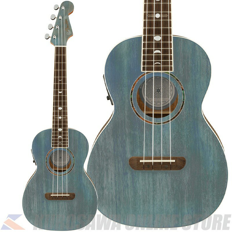 Fender Acoustics Dhani Harrison Uke Walnut Fingerboard Turquoise 【チューナープレゼント】