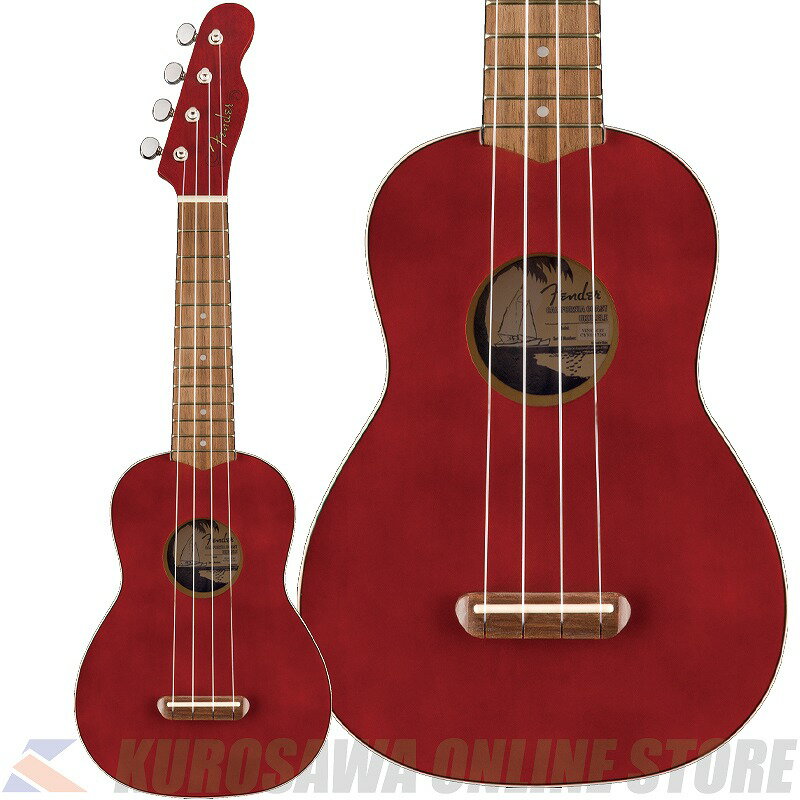 Fender Acoustics Venice Soprano Uke, Walnut Fingerboard, Cherry