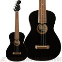 Fender Acoustics Avalon Tenor Ukulele, Walnut Fingerboard, Black