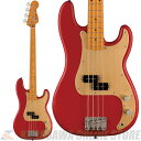 Squier 40th Anniversary Precision Bass? Vintage Edition、レトロ志向のSquier愛好家のために作られたクラシカルな仕様のコレクションで、その時代のソウルが込められたトリビュートモデルです。 エイジド加工されたクロムハードウェア、アノダイズドのアルミニウムピックガード、ヴィンテージカラーのメイプルネック、Anniversary仕様に刻印されたフロントプレートを備えたサテン仕上げのこのP Bassは、Squierが誇るこれまでの数々の名機のレガシーを称えています。 どんなプレイヤーでも楽に演奏できるスリムで快適な「C」シェイプネックをはじめ、この記念モデルには洗練されたプレイヤーフレンドリーな仕様が凝縮されています。 ヴィンテージスタイルのチューニングマシン、本物のパフォーマンスとスタイルを追究した4つのバレルサドル付ストリングスルーボディブリッジ、そしておなじみのP Bassトーンを響かせるアルニコ5マグネットを備えた、フェンダー設計のスプリットシングルコイルピックアップを搭載しています。 SPEC Series: 40th Anniversary Body Material: Nyatoh Body Finish: Satin Urethane Neck: Maple, “C” Shape Neck Finish: Tinted Satin Urethane Fingerboard: Maple, 9.5” (241 mm) Frets: 20, Narrow Tall Position Inlays: Black Dot (Maple) Nut (Material/Width): Bone, 1.685” (42.8 mm) Tuning Machines: Vintage-Style Scale Length: 34” (864 mm) Bridge: 4-Saddle Vintage-Style Pickguard: 1-Ply Gold Anodized Aluminum Pickups: (Bridge), (Middle), Fender? Designed Alnico Split Single-Coil (Neck) Pickup Switching: None Controls: Master Volume, Master Tone Control Knobs: Knurled Flat-Top Hardware Finish: Aged Chrome Strings: Nickel Plated Steel (.045-.105 Gauges) Case/Gig Bag: None モデル番号：0379530554