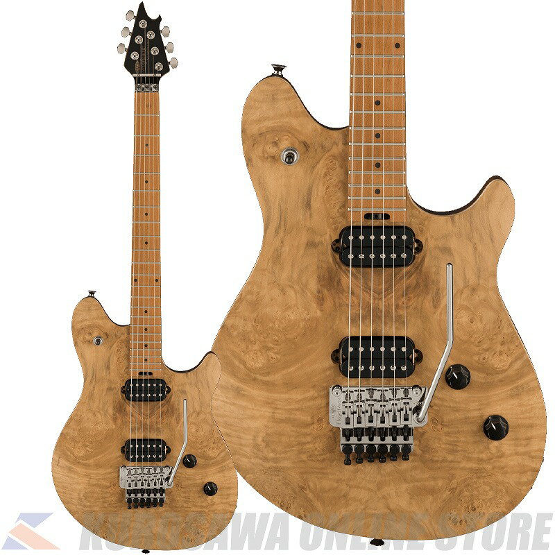 EVH Wolfgang WG Standard Exotic Laurel Burl, Baked Maple Fingerboard, Natural