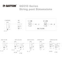 Gotoh / ゴトー SG510 Series for Standard Post SGS510 (Cosmo Black / P2) [対応ヘッド: L3+R3 ] 《ギターペグ6個set》 【送料無料】(受注生産品) 3
