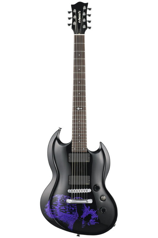 EDWARDS E-KV-7st Black w/Purple Sparkle Skull [ DIR EN GREY / 薫 ]《7弦ギター》【送料無料】(ご予約受付中)