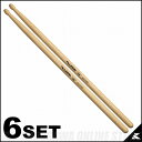 LERNI DRUM STICKS HICKORY STANDARD SERIES H-140BW（14mm×412mm）《ドラムスティック》【6セット】【送料無料】