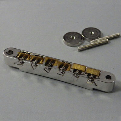Montreux Selected Parts / ABR-1 style Bridge wired Nickel with Unplated Brass saddles [8760] 1960年代以降のサドルワイヤー付きタイプ。ブラスサドルはメッキ無しです。インチ規格となっており、Gibson等に適合いたします。