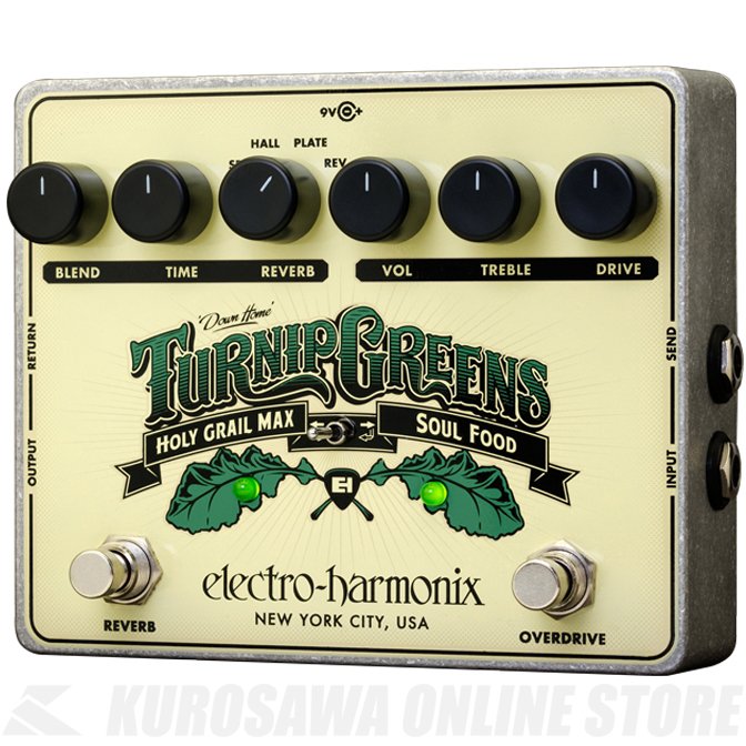 electro-harmonix Turnip Greens [Multi-effect] (オーバードライブ/リバーブ)