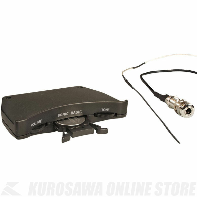 Shadow Sonic Basic ・サウンドホール・フィッテッド・プリアンプ サウンドホール・フィッテッド・プリアンプは、サウンドホールに取り付けるプリアンプを採用し、楽器を傷つけることなく簡単な取り付けと明瞭なサウンドを実現したアコースティック＆クラシックギター用のプリアンプ・システムです。 シャドウ独自のナノマグ、ナノフレックスピックアップ、マイク＆ピエゾピックアップと多彩な組み合わせがラインナップされています。 ・Sonic Basic プリアンプシステム（3V） w/ナノフレックス・ピックアップ、エンドピンジャック、取付け用シート ヴォリュームとトーンのみ のシンプルコントロールで気軽な音作りとリアルな アコースティックサウンドを 再現します。ナノフレックスを採用。 Specification Control：Volume, Tone Size：76 x 40 x 17 mm Battery：3V(CR2032) PU Size Nanoflex：94(L) x 2.2(W) x 1(H) mm