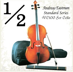 Andreas Eastman Standard series VC100 セットチェロ (1/2サイズ/身長125cm〜145cm目安) 《チェロ入門セット》 【送料無料】