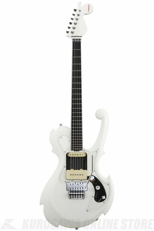 Specification BODY : Alder NECK : Hard Maple 3P FINGERBOARD : Ebony, 24frets w/White Binding SCALE : 648mm (Long) NUT : Lock nut (42mm/R2) JOINT : Bolt-on TUNER : SPERZEL? Trim-Lock BRIDGE : Floyd Rose (FRT-1000) PICKUP : (Neck) Seymour Duncan SSL-1 (Bridge) Seymour Duncan SJM-1b CONTROL : Master Volume, Toggle PU Selector, ON/OFF Switch COLOR : Harf Matt White　