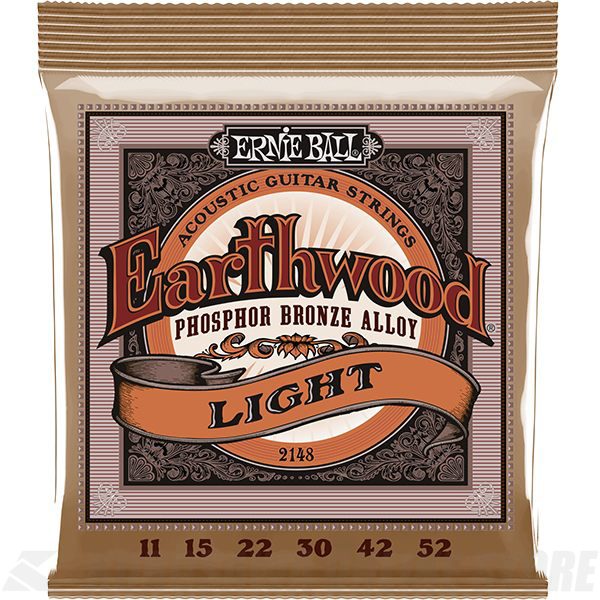 ERNIE BALL 2148 Earthwood Light Phosphor Bronze Acoustic Guitar Strings《アコースティックギター弦》【ネコポス】