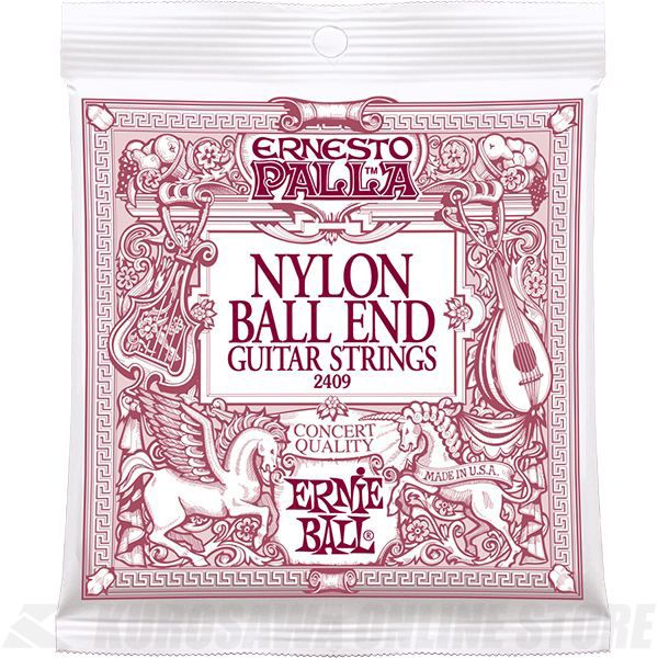 ERNIE BALL 2409 Ernesto Palla Black Nylon Gold Ball End Classical Guitar Strings《クラシックギター弦》【ネコポス】（ご予約受付中）