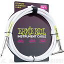 Ernie Ball 10' STRAIGHT/ANGLE INSTRUMENT CABLE - WHITE [6049] sV[ht(\t)
