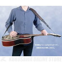 Neotech Slimline Dobro Long Black Leather 8221632 (ドブロギター用ストラップ)