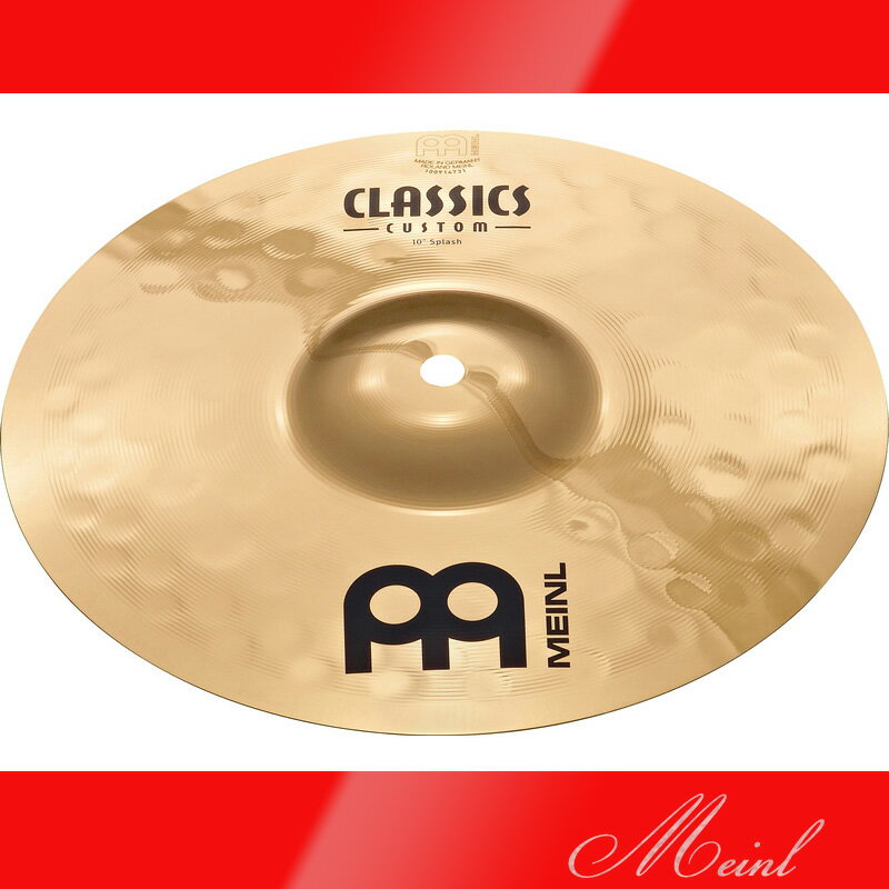 MEINLの新シリーズClassics Customには、Classicsシリーズの他のシンバルと比べて錫の含有量が多いB12ブロンズ合金が使用されています。 このシリーズは、コンピュータ制御によるハイテクな製造工程と、ブリリアントフィニッシュによる魅力的でモダンなルックスと非常に優れた音質が特徴です。 野心的なロックやヘビイメタルドラマー向きの、リッチで音楽的なサウンドを生み出せます。 【特徴】 ・B12ブロンズ合金製 ・コンピュータ制御によるハイテクな製造工程 ・優れた音質とモダンなルックス Specification 10" Splash