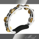 Meinl }Cl Recording Combo Hand Held ABS Tambourine Dual Alloy Jingles Steel/Solid Brass [TMT1M-WH] ^o