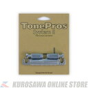 -TonePros Standard Aluminum Tailpiece- 50's Vintageスタイルの軽量アルミ製テールピースセット。 アルミ製のボディは共鳴性を高め、ToneProsの特許取得済みのロック構造により、ギターにしっかりと固定することで弦の振動をボディに伝え、イントネーション、サスティンが向上します。 T1ZSAは、インチ規格のスタッド＆アンカーを付属したテールピースセットです。 殆どのUSA製のギターに搭載可能なモデルです。 またテールピースが固定されている事で、弦交換の際テールピースが外れる事がなく弦交換前のセッティングが保たれます。 カラーC:クローム、B:ブラック、G:ゴールド、N：ニッケル ■注意点 図面を参照し、サイズを確認して下さい。 ToneProsをギター本体へ加工無しで取り付けができない場合は、楽器店、リペアショップ等にご相談して頂くようお願い致します。 無理に交換・取り付けをすることによって、ギターに損傷・故障、また思わぬ怪我をする場合があります。 そのような場合、当社ではTonePros商品の不具合以外は保証できかねますのでご了承ください。 ※商品画像はサンプル画像となります。 -SPECIFICATIONS- Stud material: Brass Tailpiece material: Aluminum Wrench: 1.5mm