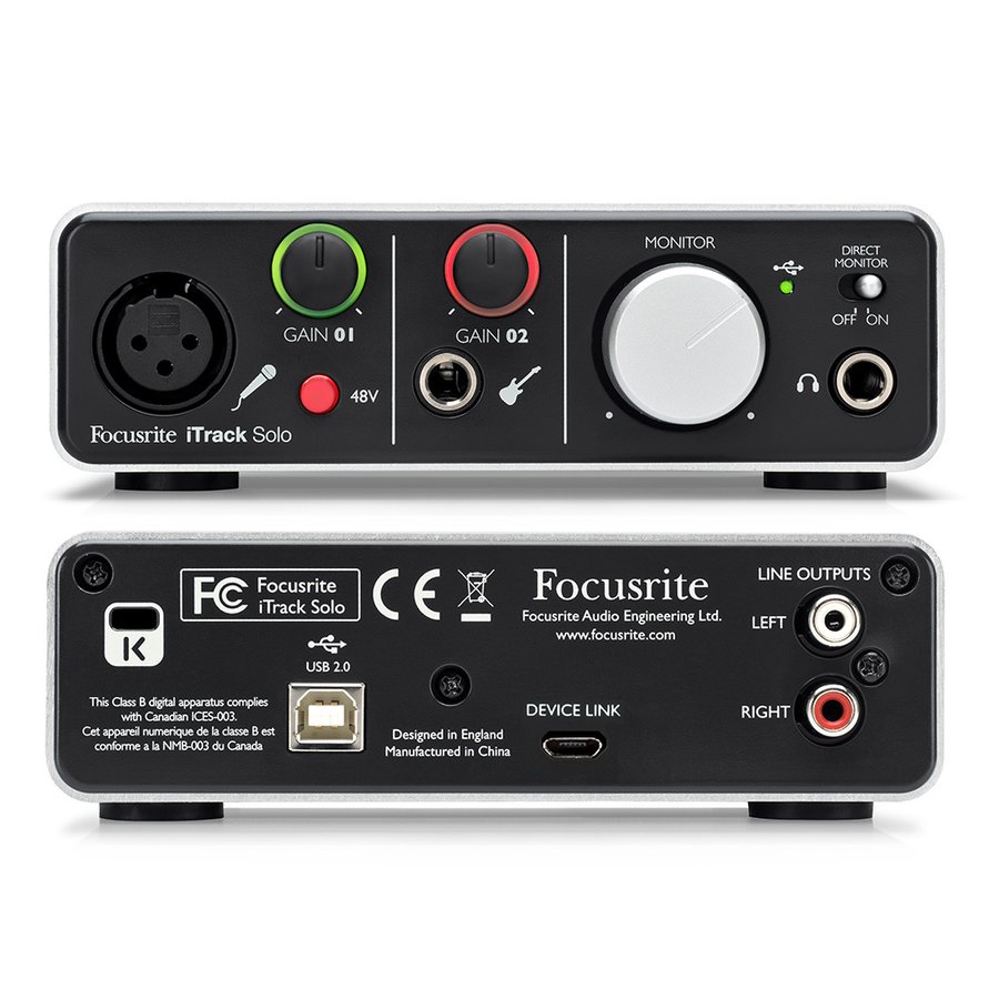 Focusrite iTrack Solo Lightning Mac,PC,iPad Audio-Interface (オーディオインターフェース)【ONLINE STORE】