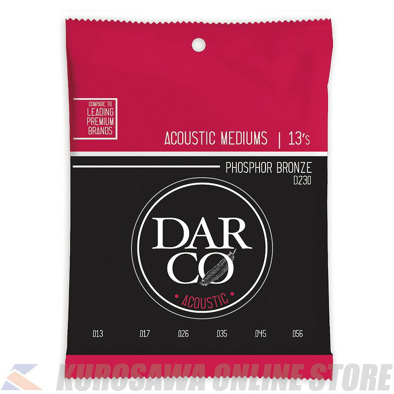 Martin Darco Acoustic Guitar Strings Phosphor Bronze (Medium)[D230]【ネコポス】