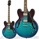 Epiphoneの大幅リニューアル後のモデル！ Epiphone Inspired By Gibson Collection！ AAAフレイムメイプルを採用したボディにセミホロウ構造。 ネック材はマホガニー材でCシェイプにミディアムジャンボフレットと、演奏性も抜群です。 ヘッドはカラマズーヘッドストック。 ピックアップにはAlnico Classic PROを搭載。 様々なジャンルの音楽にマッチする初心者にもオススメのモデルです！ ■SPEC Epiphoneの大幅リニューアル後のモデル！ Epiphone Inspired By Gibson Collection！ AAAフレイムメイプルを採用したボディにセミホロウ構造。 ネック材はマホガニー材でCシェイプにミディアムジャンボフレットと、演奏性も抜群です。 ヘッドはカラマズーヘッドストック。 ピックアップにはAlnico Classic PROを搭載。 様々なジャンルの音楽にマッチする初心者にもオススメのモデルです！ ■SPEC ・Body Shape ES-335 Material Layered Maple, AAA Flame Veneer Back Layered Maple, AAA Flame Veneer Sides Layered Maple Top Layered Maple, AAA Flame Veneer Binding Single ply cream - top, back and fretboard ・Neck Neck Mahogany Prole Rounded C Nut width 1.693" / 43mm Fingerboard Indian Laurel Scale length 24.724" / 628mm Number of frets 22 Nut Graph Tech NuBone Inlay Small Block ・Hardware Bridge Epiphone LockTone Tune-O-Matic Tailpiece Epiphone LockTone Stop Bar Knobs Black Top Hat knobs with metal inserts Tuners Epiphone Deluxe Plating Nickel ・Electronics Neck pickup Alnico Classic PRO Neck Bridge pickup Alnico Classic PRO Bridge Controls 2 Volume, 2 Tone, CTS potentiometers Case & SKUs ・Case Optional SKU：EIES335FBBBNH1