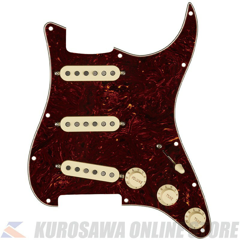 -Pre-Wired Pickguard- ピックアップとピックガードが一体型になったプリワイヤードピックガードアッセンブリー。 フェンダーのアイコニックなギター製品と同じ工場で、プレミアムなコンポーネントを使用し製造されています。 古いピックガードとピックアップを取り外し、ギターのアウトプットジャックとグランドに半田付けするだけで、ピュアなフ ェンダートーンが得られます。 ※商品画像はサンプル画像となります。 -Specification- 原産国：US カラー：Tortoise Shell 寸法：2.25x12.75x13.50 IN