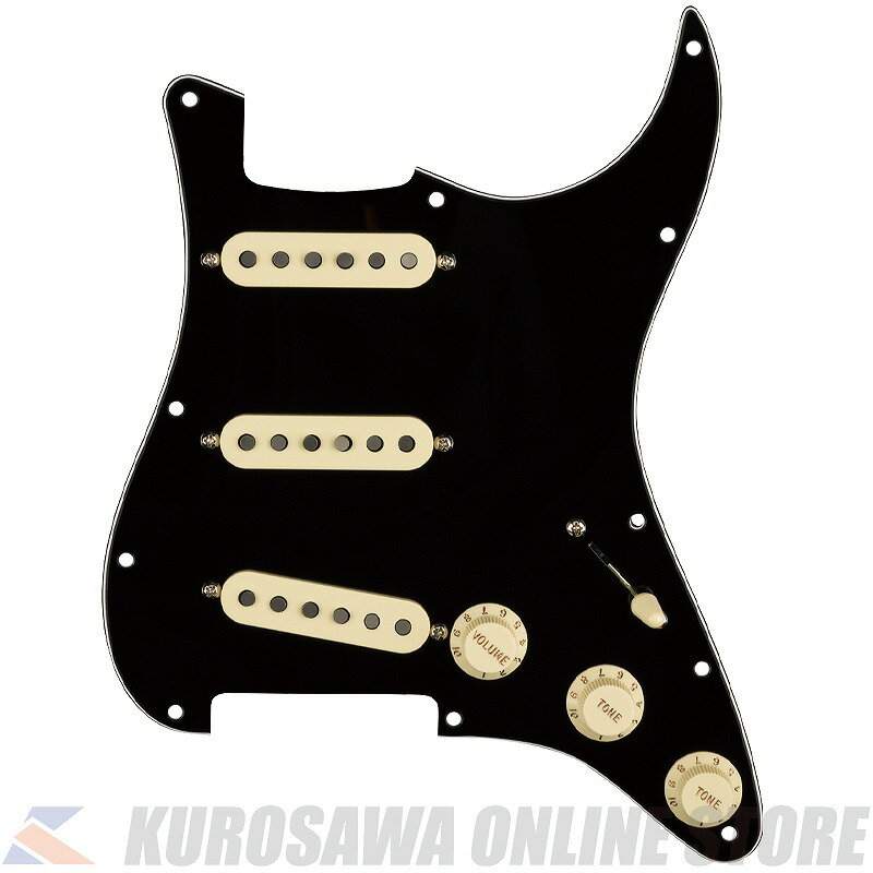 Fender Pre-Wired Strat Pickguard, Custom Shop Fat 50's SSS, Black 11 Hole PG (ご予約受付中)