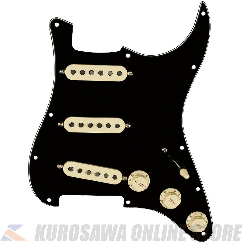 Fender Pre-Wired Strat Pickguard, Tex-Mex SSS, Black 11 Hole PG (ご予約受付中)