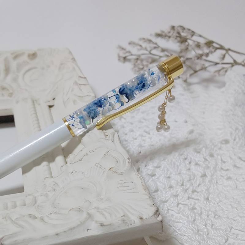 完成品 ハーバリウムボールぺン チャーム付き（W-3）敬老の日 ハーバリウム ボール...