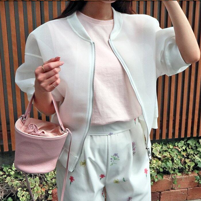 シアーダンボールブルゾン シアー ブルゾン ノーカラー オーガンジー 定番 マストアイテム レイヤード ボンディング 透け感 透け 羽織り アウター ジップ シンプル モード 大人カジュアル ホワイト ブラック