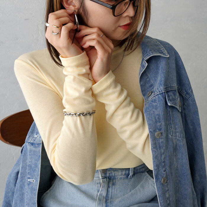 シアーボートネックプルオーバー 薄手 透けトップス 透け感 無地 ゆるT ロンT マストアイテム 長袖 シ..