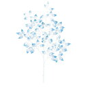 【マラソン期間中P5倍】バーチリーフスプレイ L （90リーフ） ブルー／ホワイト 造花 装飾 デコレーション クリスマス Xmas[A-B]