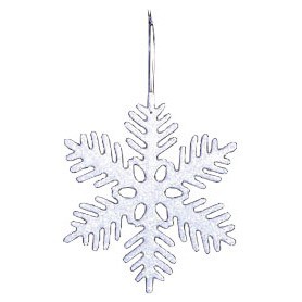 スノーフレーク S グリッター（2ケ／パック） 装飾 デコレーション クリスマス Xmas[A-B]