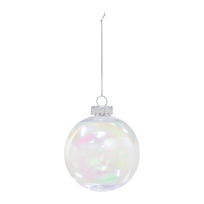 80mmクリアPETボール(6ケ／パック) 装飾 デコレーション クリスマス Xmas[A-B]