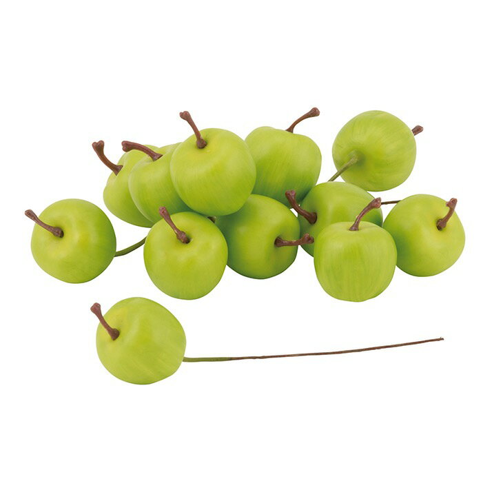 食品サンプル 果物 りんご 25mmグリーンアップルピック（1パック12本入） 装飾 飾り ディスプレイ[G-L][A-B] 撮影 小道具 小物 撮影用