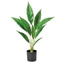 スパティフィラム(簡易ポット付) グリ-ン 48cm フェイクグリーン 人工観葉植物 造花 リアル 人工樹木