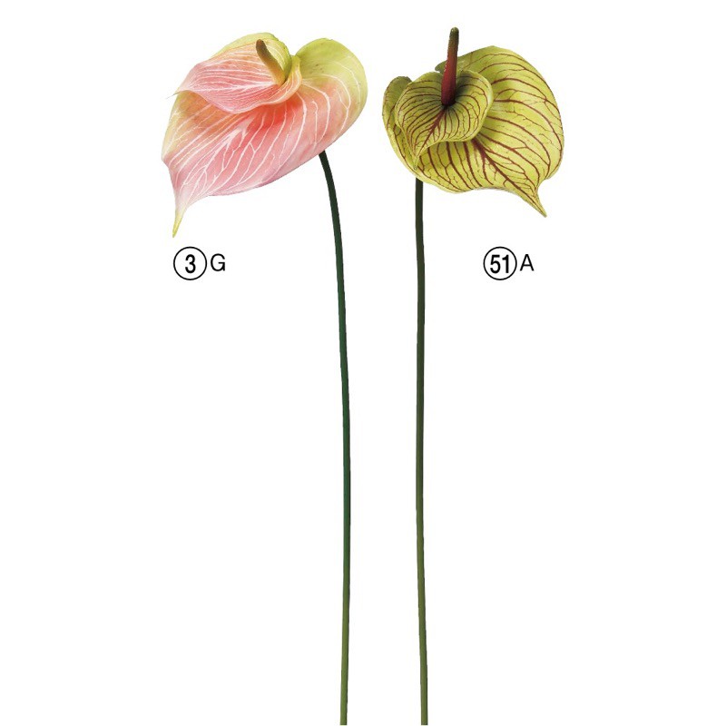 乐天商城 - asca アンスリウム 花材 造花 撮影 小道具 小物 撮影用
