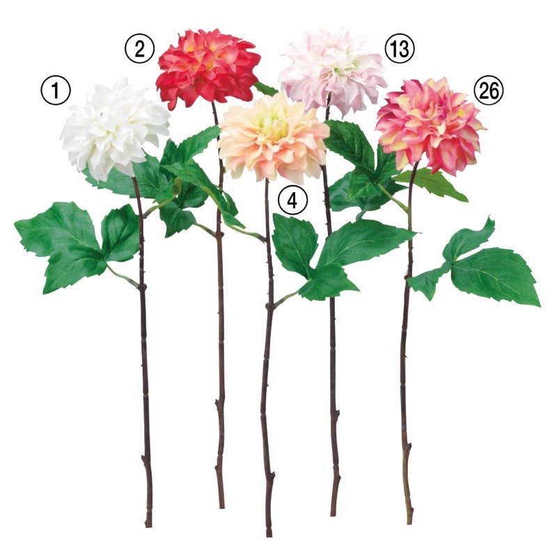 asca ダリア 花材 造花 秋色 撮影 小道具 小物 撮影用