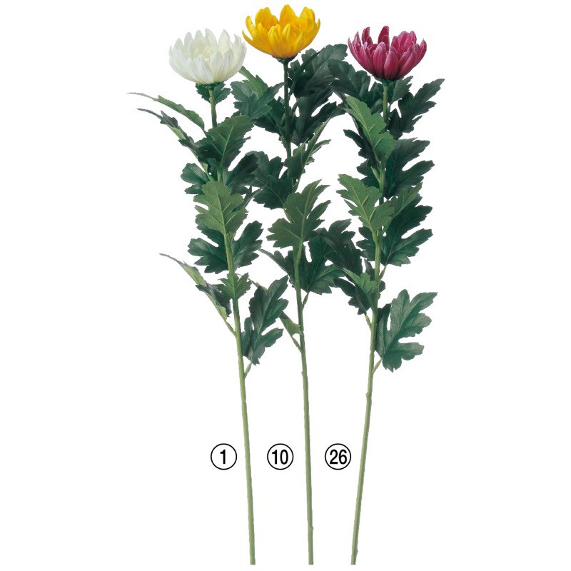 乐天商城 - asca マム（M） 菊 花材 造花 仏花 初盆 法要 法事 お仏壇 お供 供花 撮影 小道具 小物 撮影用
