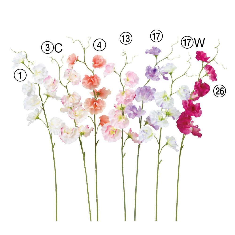 asca スイトピー 花材 造花 フラワー 資材 ディスプレイ アレンジメント 装飾 撮影 小道具 小物 撮影用